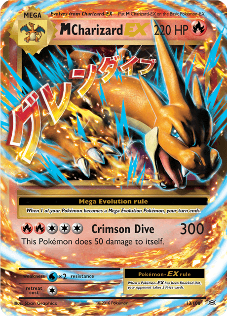 Pokémon · Evolutions M Charizard EX #13/108 — Carta avulsa · Inglês