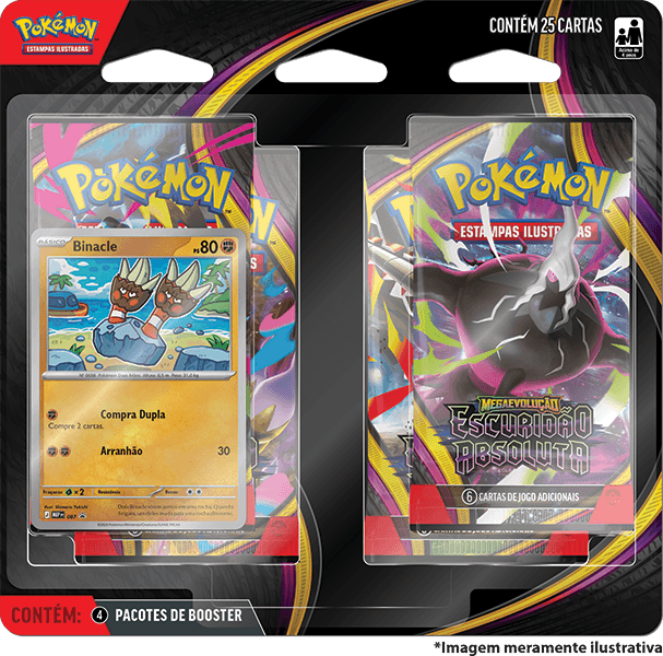 Pokémon Escuridão Absoluta — Blister com 4 boosters · Português