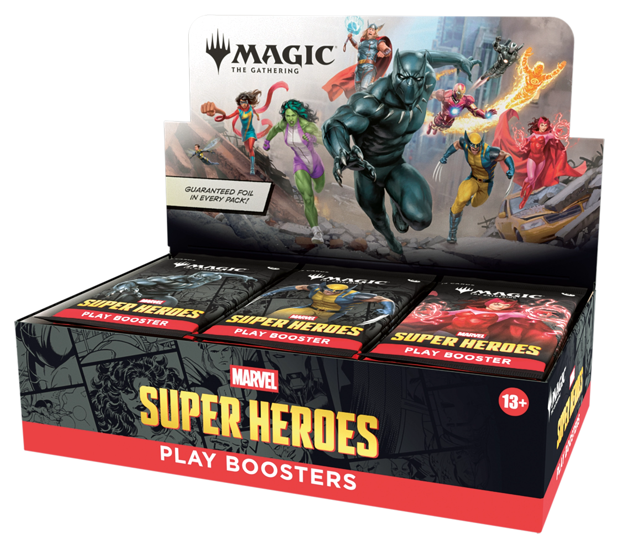 Magic: The Gathering Marvel Super Heroes — Play Booster Box · Inglês