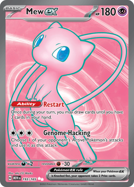 Pokémon · 151 Mew ex #193 — Carta graduada · Inglês