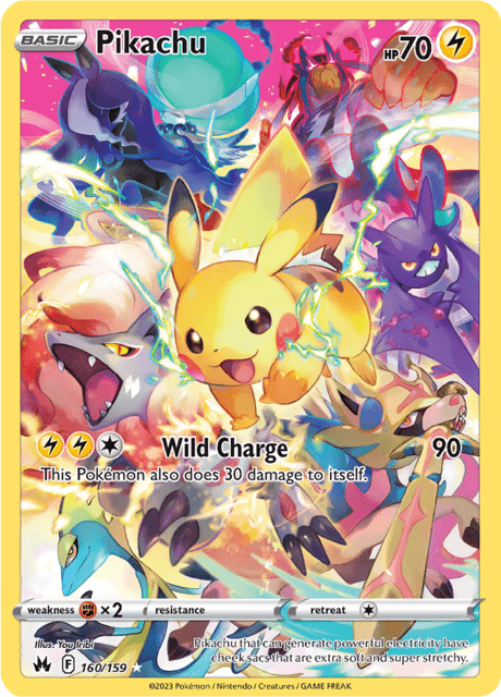 Pokémon · Crown Zenith Pikachu #160/159 — Carta graduada · Inglês